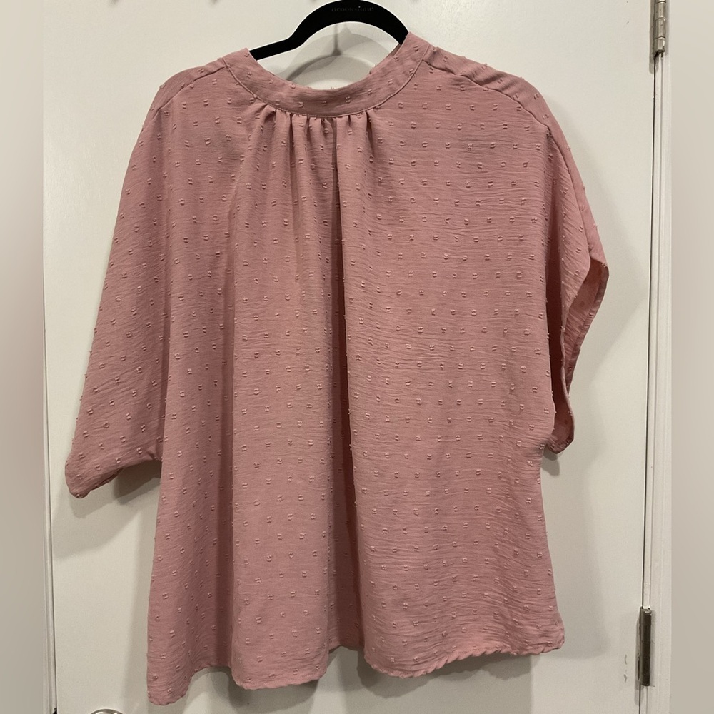 Women's Pink Textured Top
